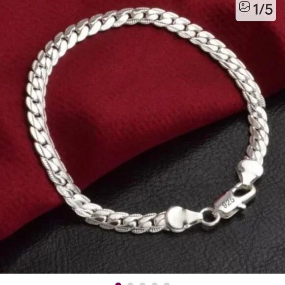 NEW 2pcs Set - 16" 925 STERLING SILVER FLAT SNAKE CHAIN NECKLACE & 8" BRACELET - Picture 14 of 14